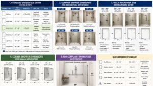 Standard shower size 
